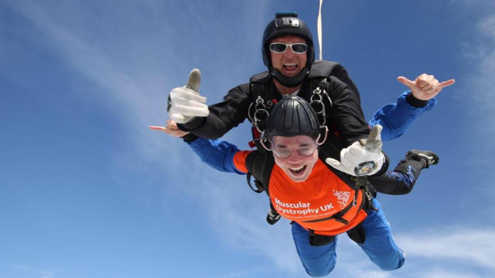 Skydivers jumping for Muscular Dystrophy UK