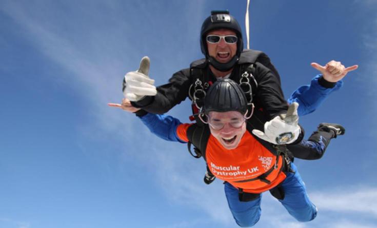 Skydivers jumping for Muscular Dystrophy UK