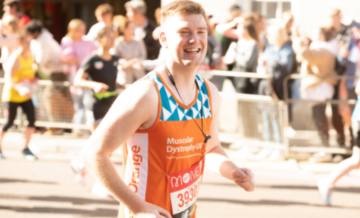 Team Orange runner at the London Marathon