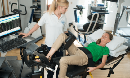 image of a female physiotherapist with a female patient